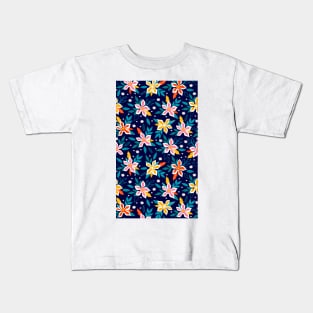 Colorful Abstract Beautiful Floral Pattern Artwork Kids T-Shirt